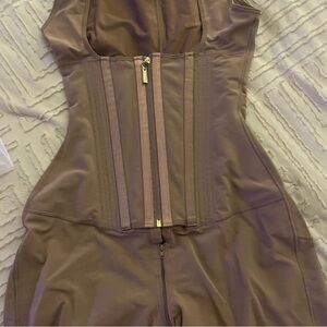 Women’s Solid Color Zipper Corset